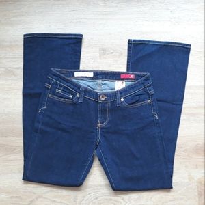 Express X2 Slim Low Rise Flare Leg Jeans - Size 4 Waist 30" Dark Wash Jeans